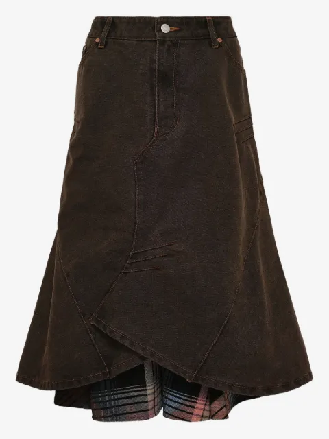 Andersson Bell layered flare midi skirt