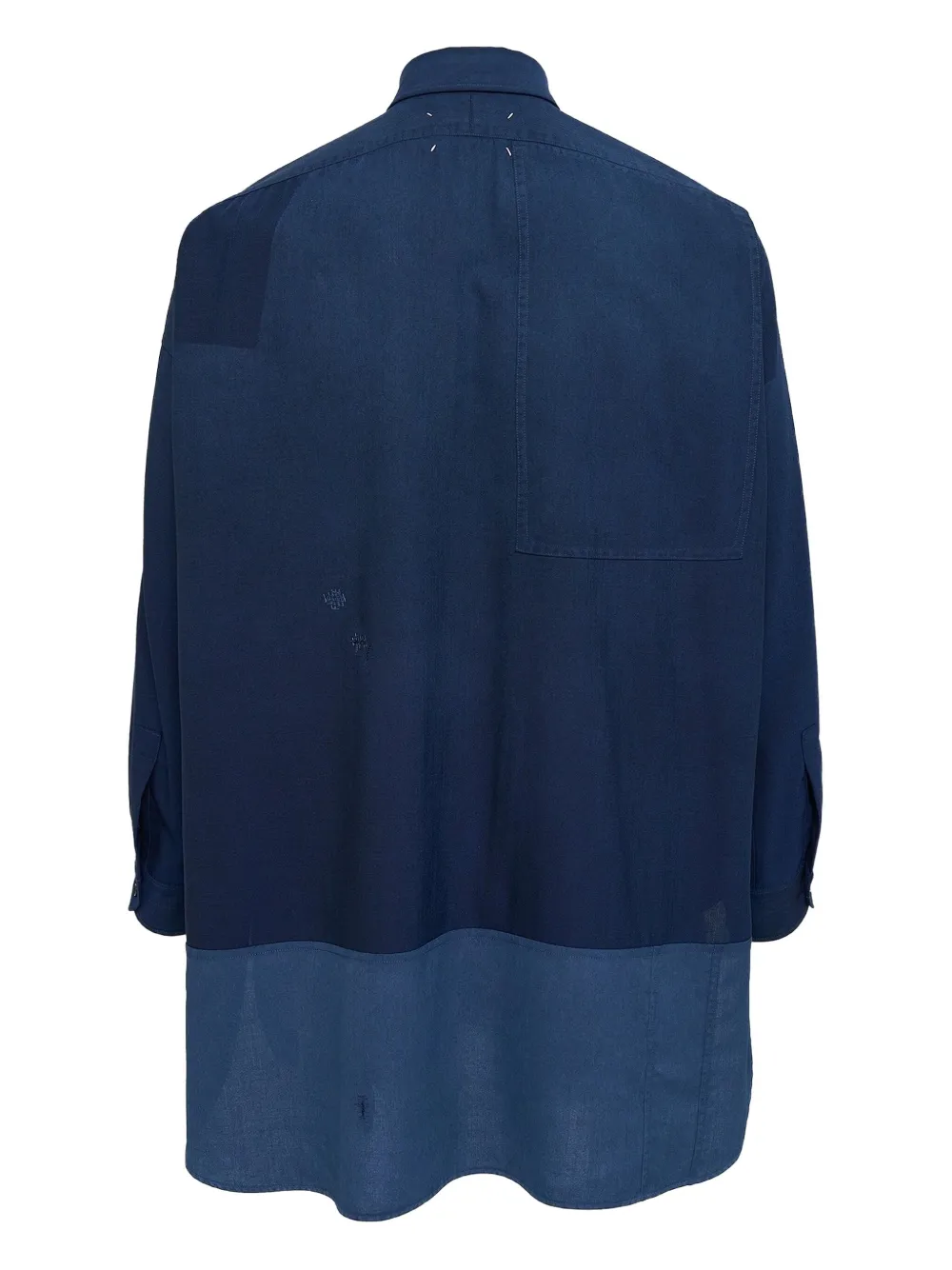 Maison Margiela Overhemd met lange mouwen en vlakken - Blauw