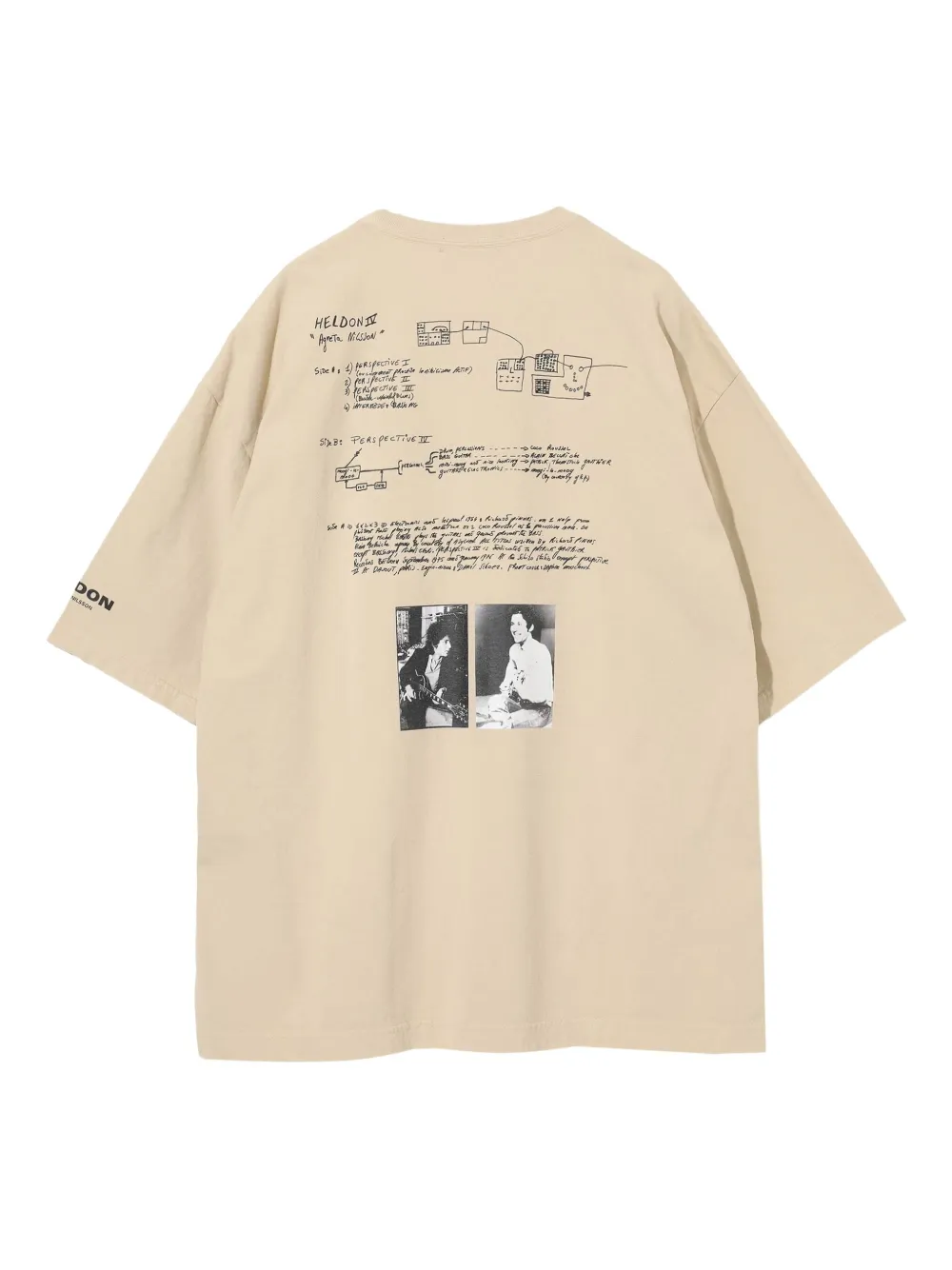 Undercover Heldon T-shirt met print - Beige