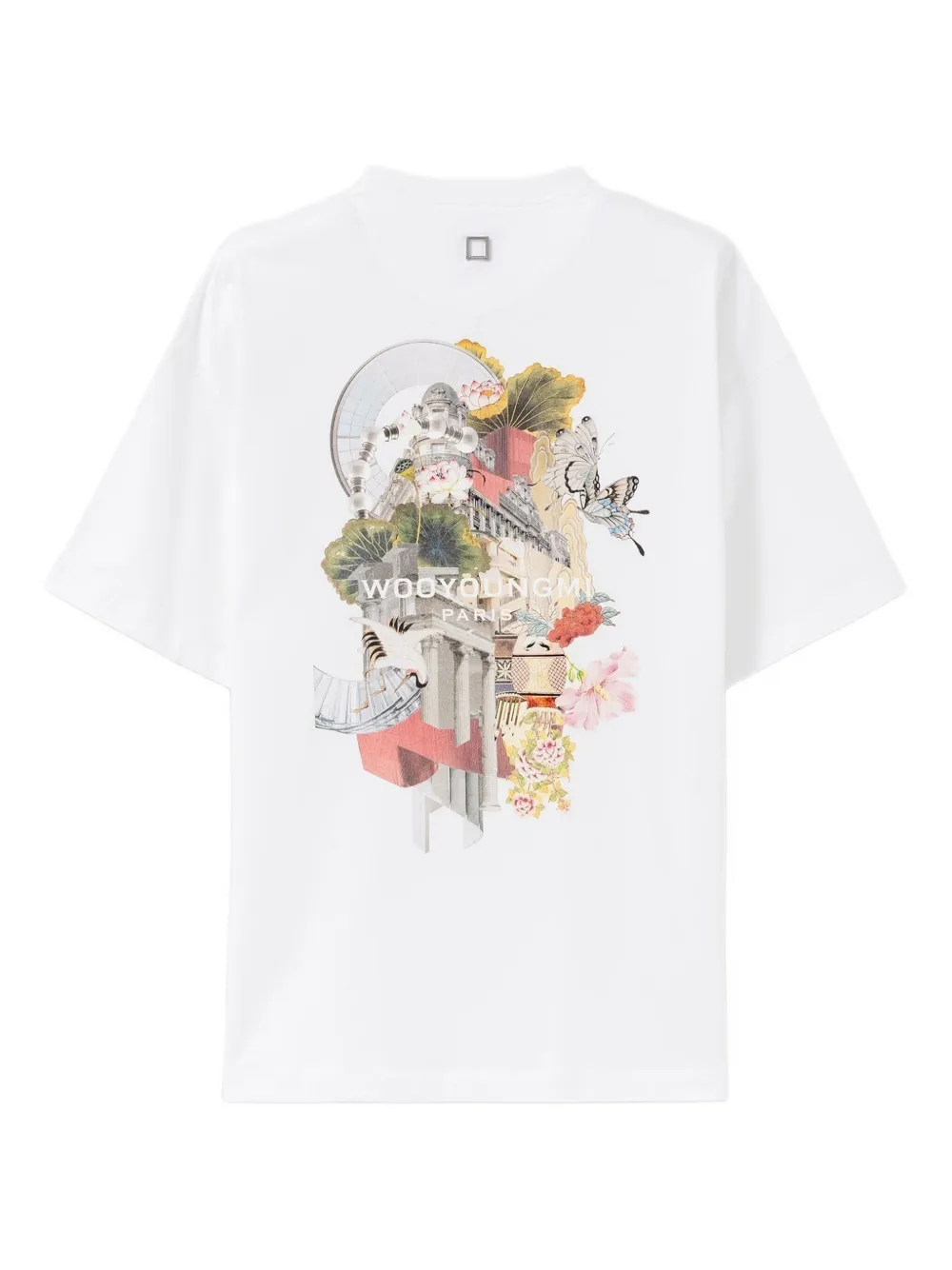 Wooyoungmi T-shirt met abstracte print - Wit