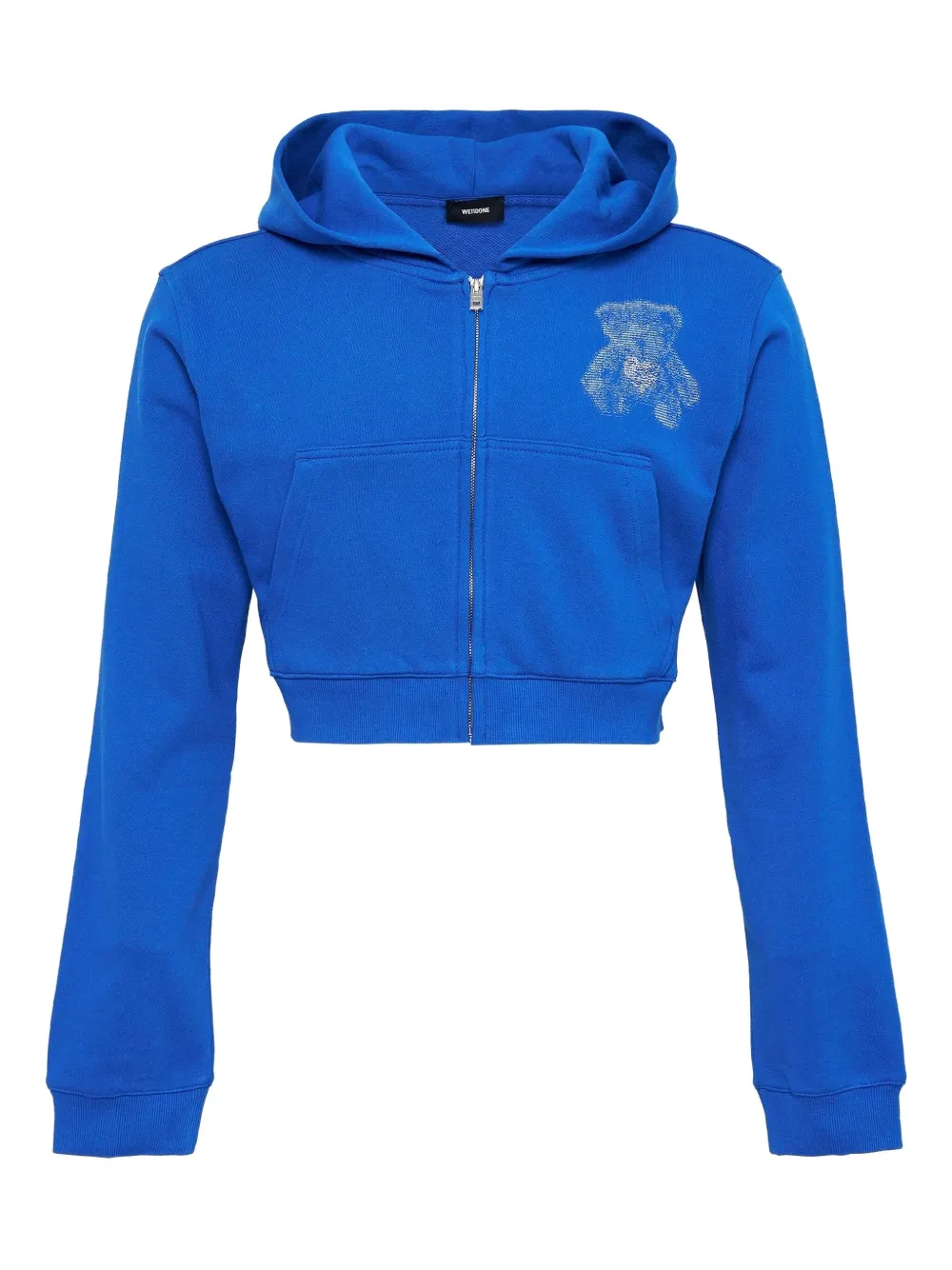 We11 Done Teddy Bear Hoodie In Blue
