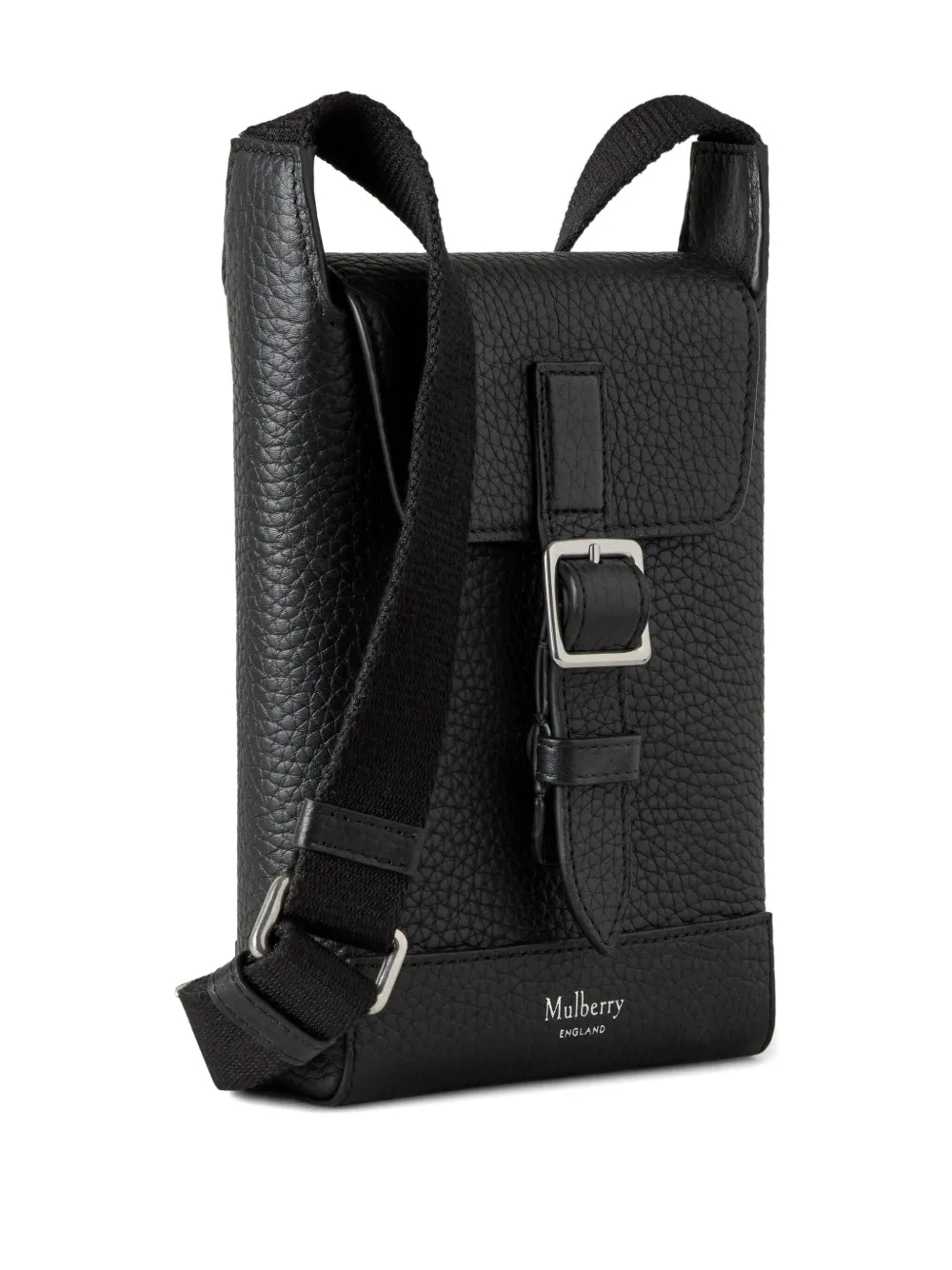 Mulberry Chiltern Leather Phone Pouch In Black