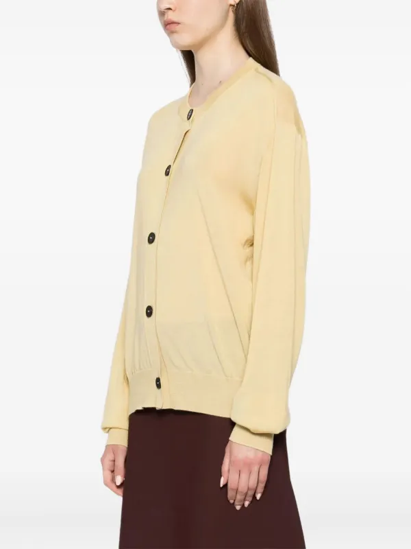 Jil Sander ボタン カーディガン | イエロー | FARFETCH JP