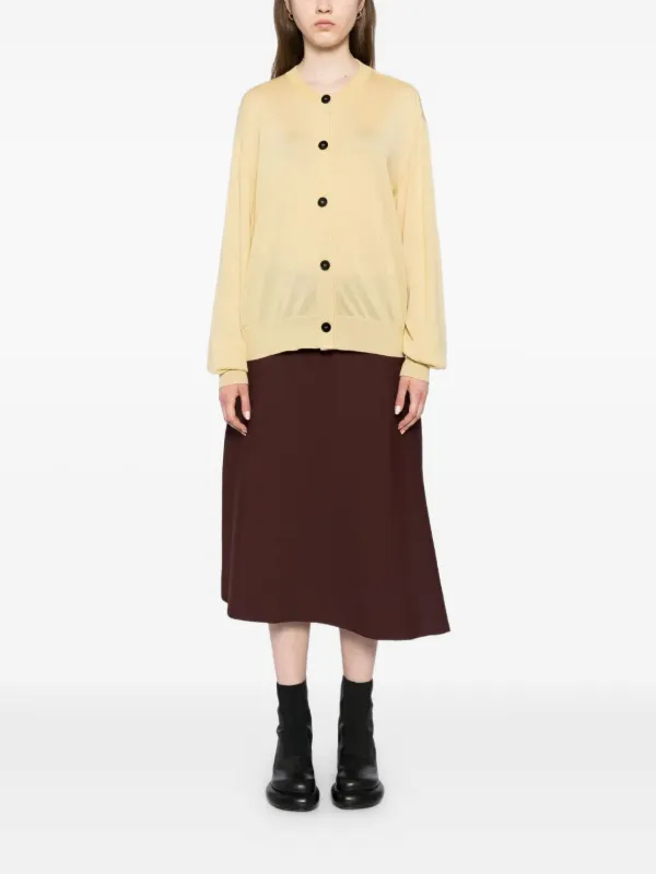 Jil Sander ボタン カーディガン | イエロー | FARFETCH JP