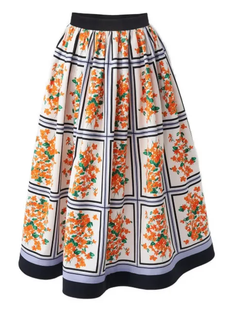 Carolina Herrera falda midi con estampado floral