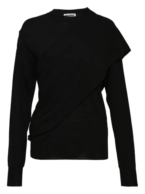 Jil Sander sweat à empiècement drapé