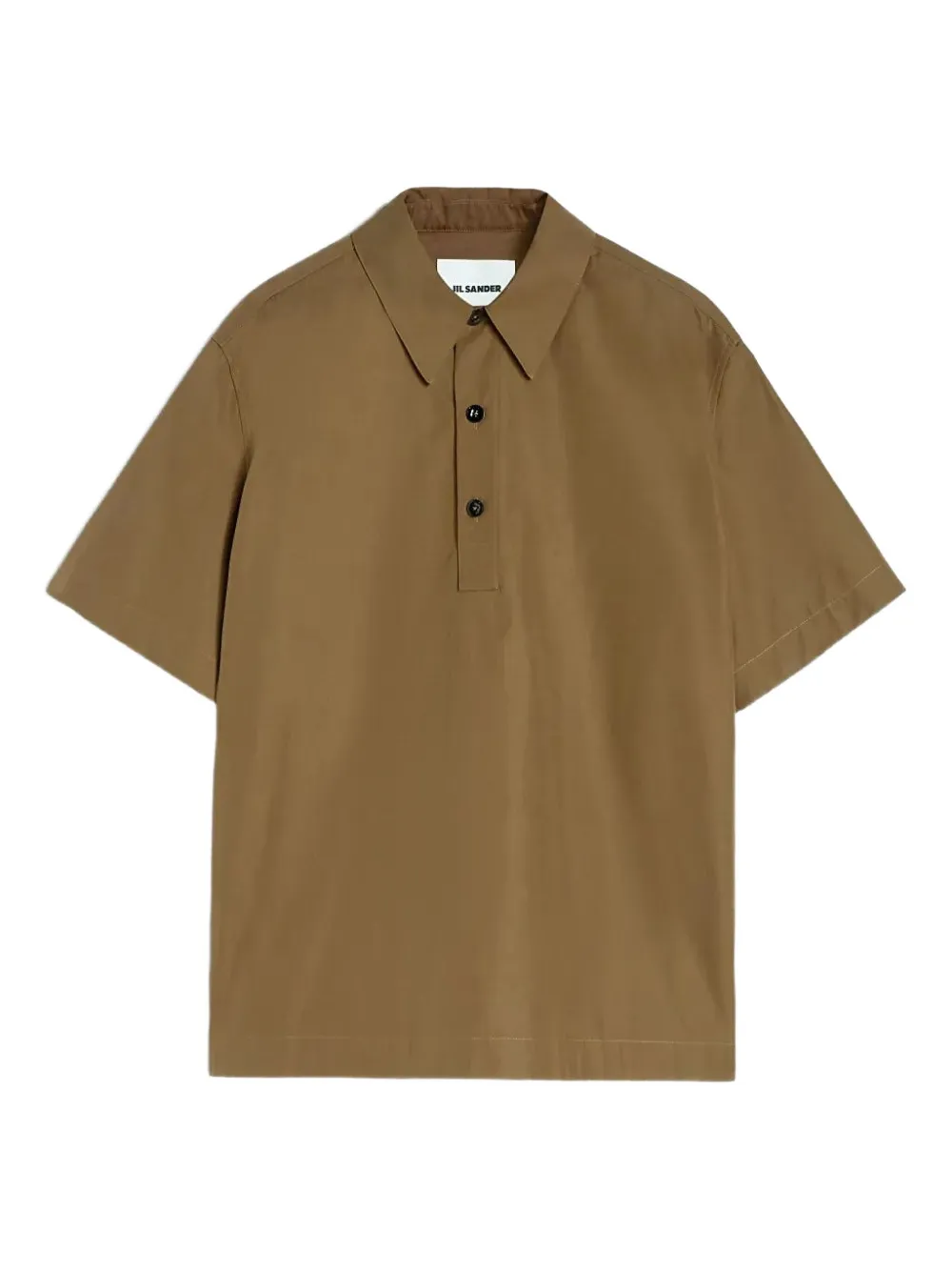 Jil Sander taffeta cotton shirt | Brown | Image 1