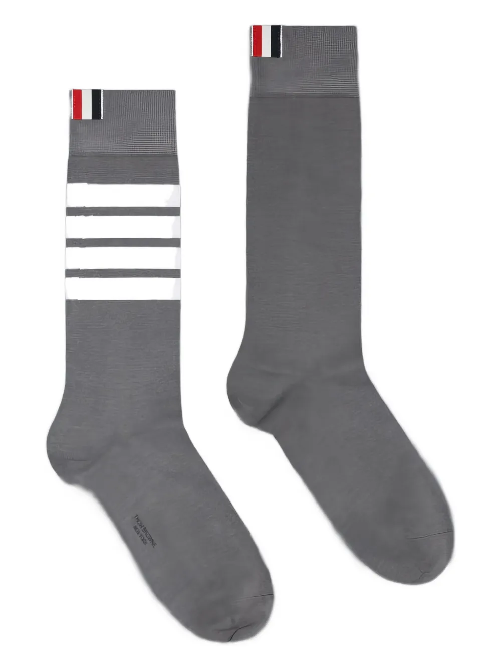 Thom Browne 4-Bar striped mid-calf socks | Grey | Image 1