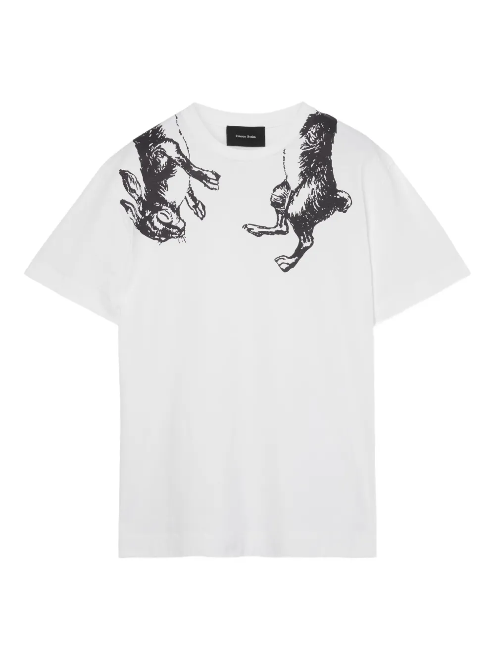 Simone Rocha hare-print T-shirt | White | Image 1
