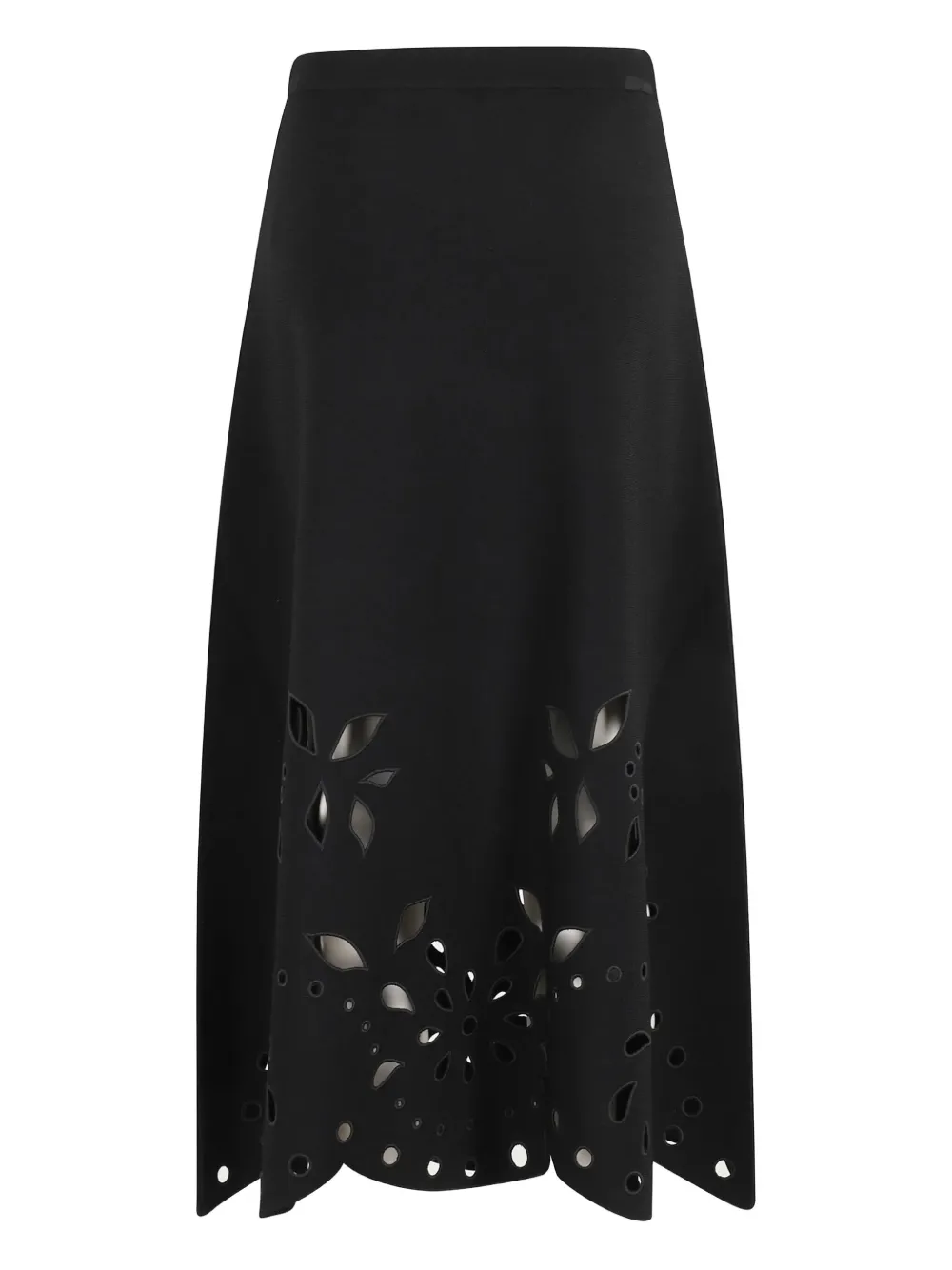 Ulla Johnson Grace Knit Midi Skirt In Noir In Black