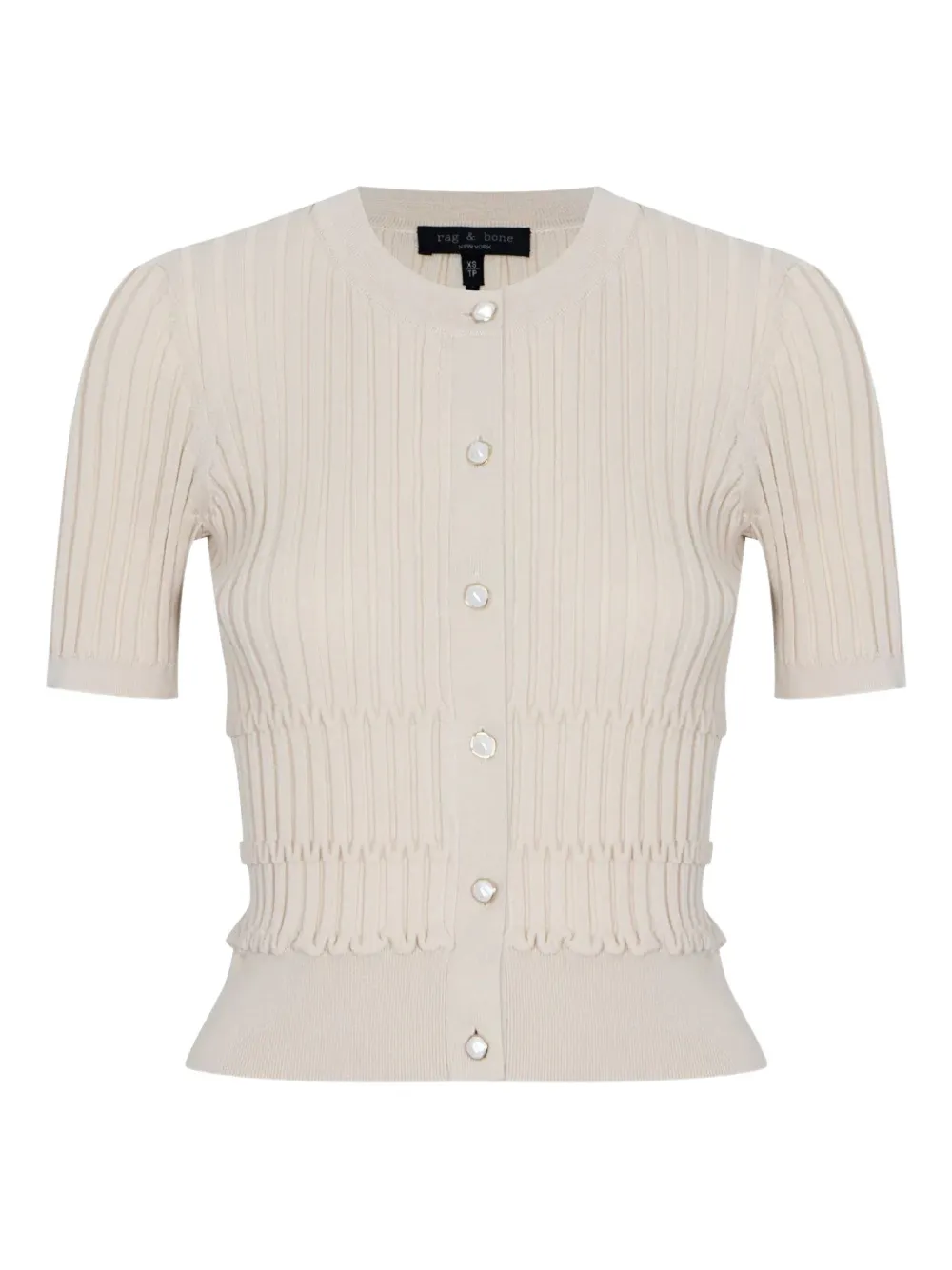 rag & bone Stacey ribbed-knit cardigan | White | Image 1