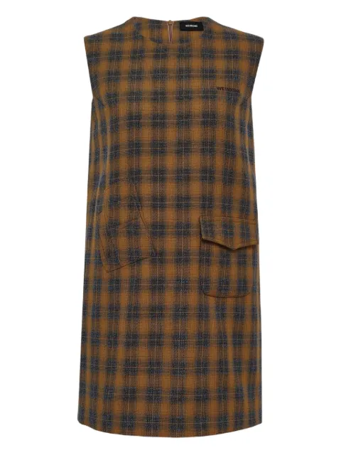 We11done check sleeveless jumpsuit