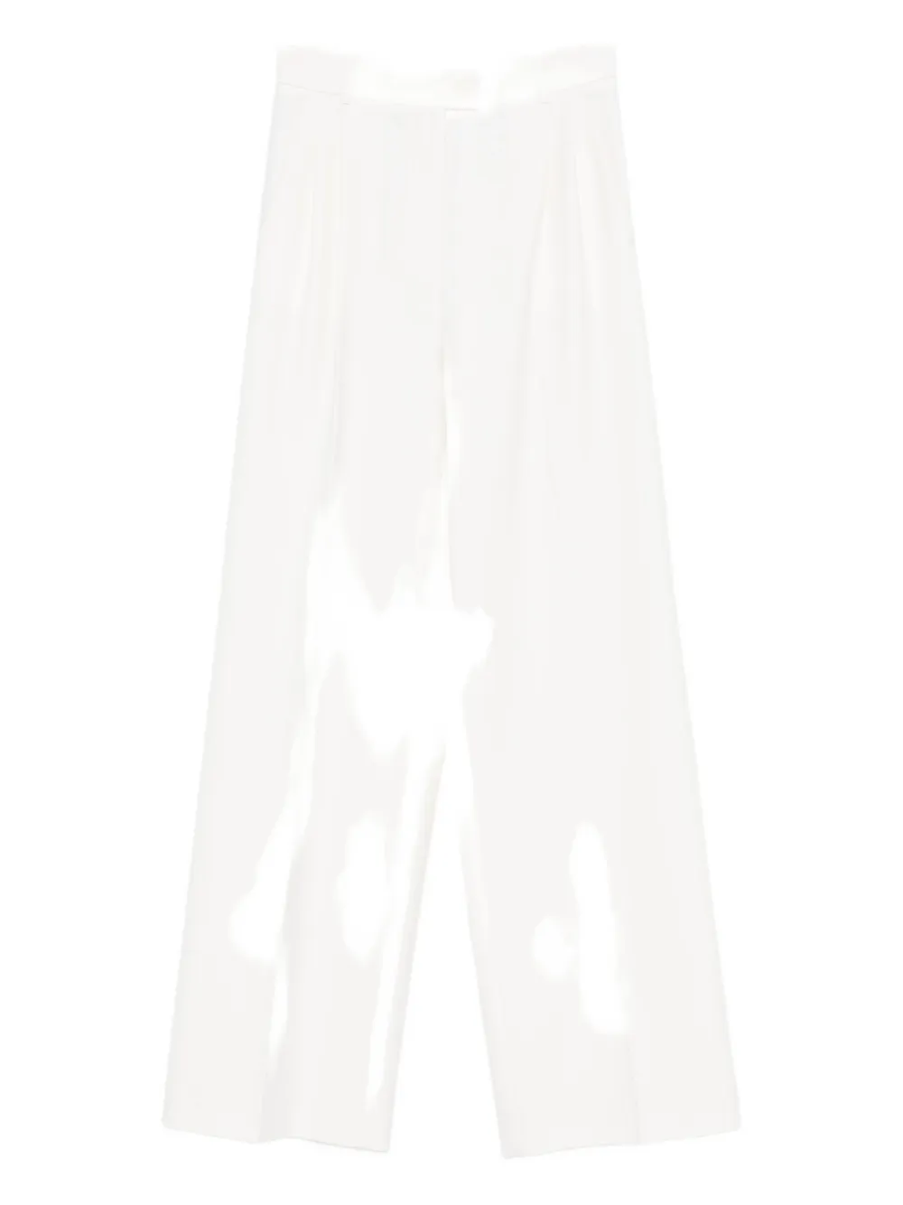 Medeea Loose-fit Straight-leg Trousers In White