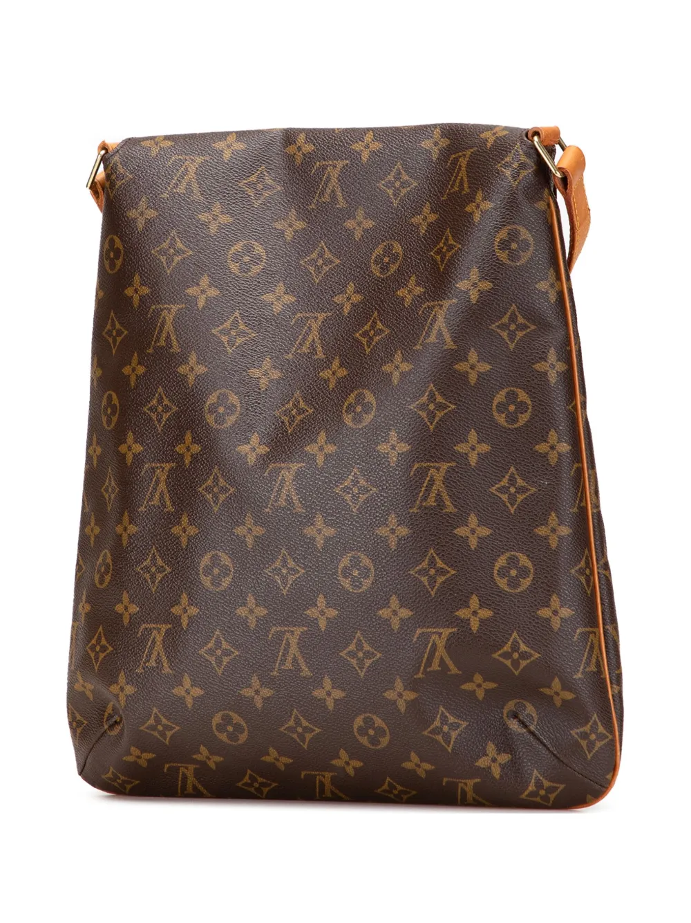 Pre-owned Louis Vuitton 2001 Monogram Musette Salsa Gm Crossbody Bag In Brown
