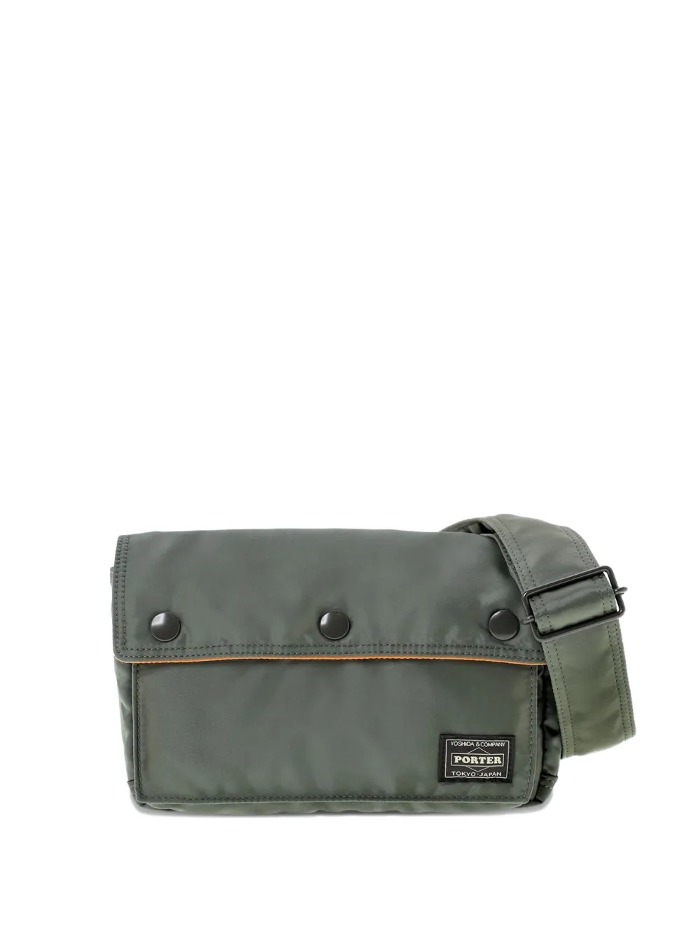 Porter-Yoshida & Co. logo-patch messenger bag | Green | Image 1