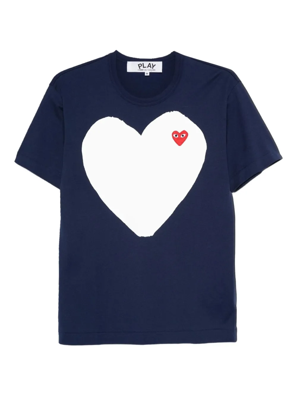 Comme Des Garçons Play Heart-emblem T-shirt In Blue