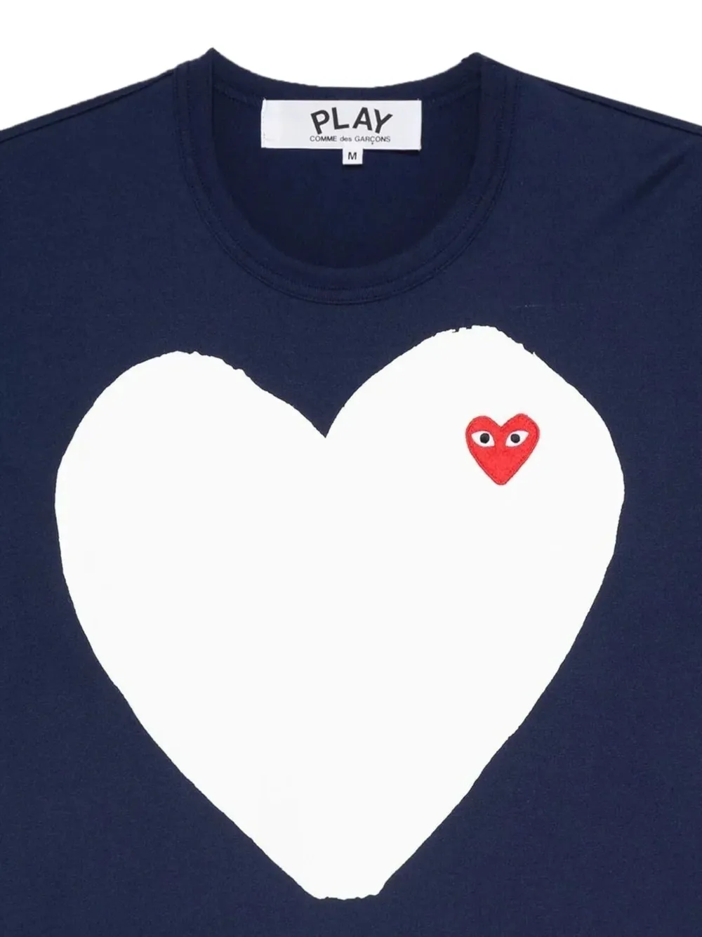 Comme Des Garçons Play Heart-emblem T-shirt In Blue