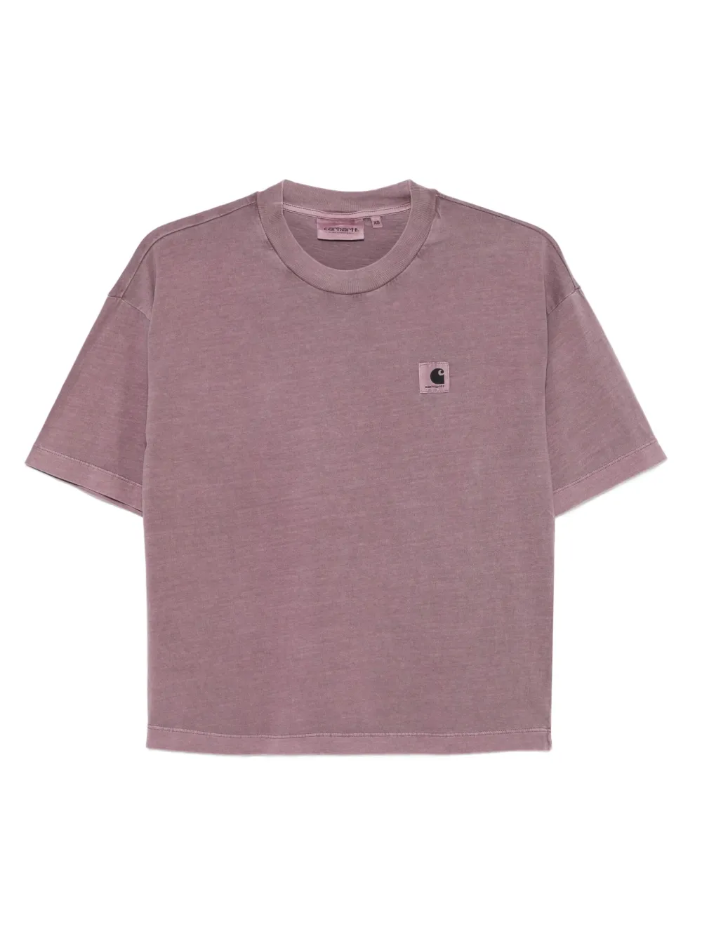 Carhartt WIP logo-patch T-shirt | Pink | Image 1
