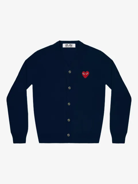 Comme Des Garçons Play Cardigan gola V com patch de coração