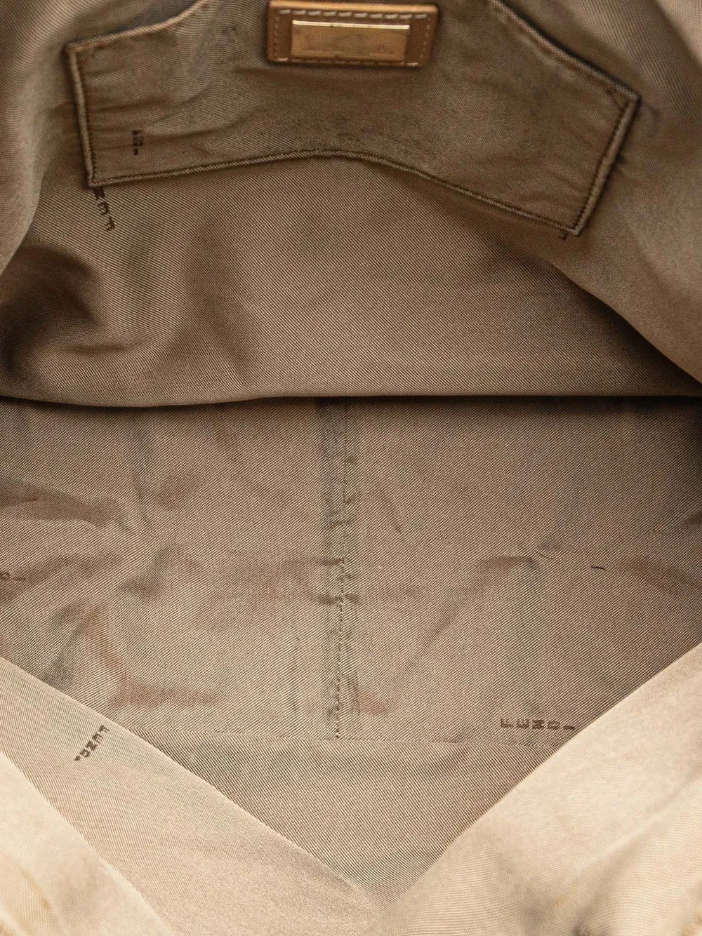 Pre-owned Fendi 2000-2010 Zucchino Canvas Tote Bag In Brown