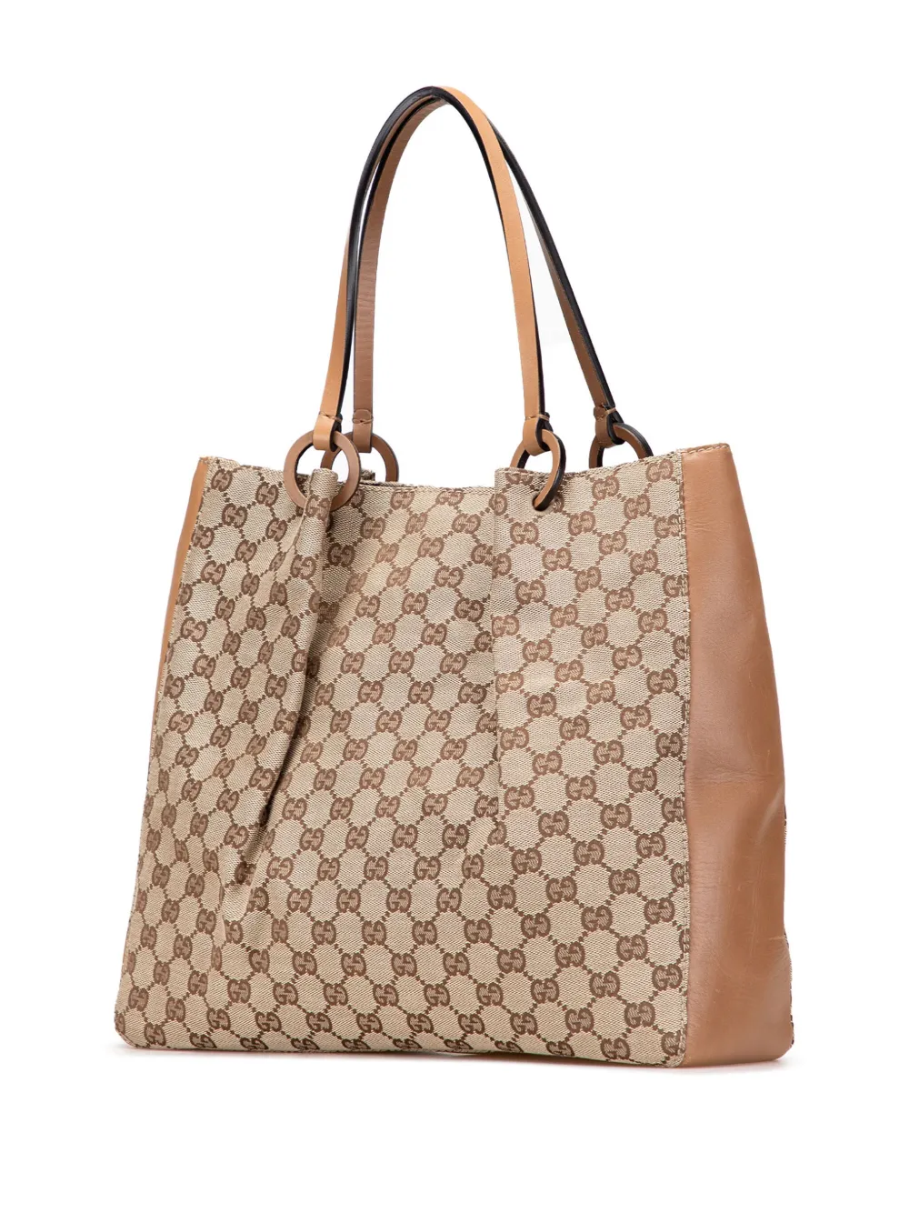 Pre-owned Gucci 2000-2015 Gg Canvas Tote Bag In Brown