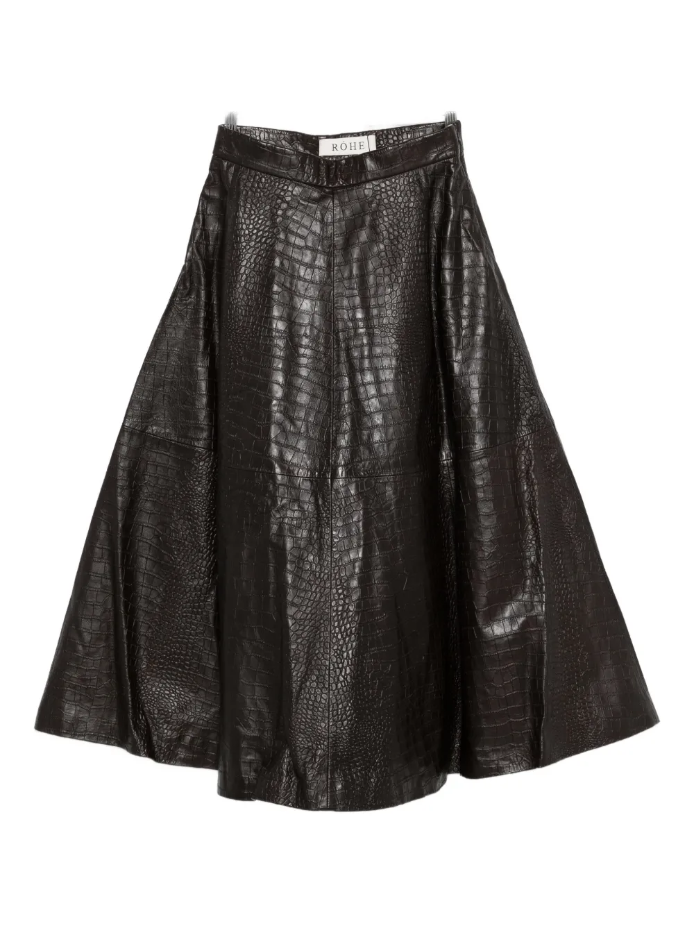 Rohe Leather A-line Skirt In Black