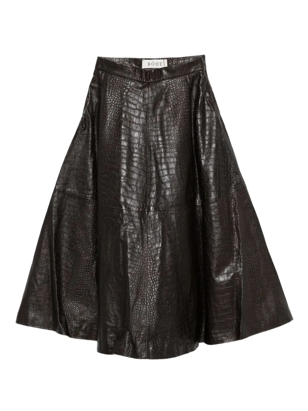 Róhe leather A-line skirt - ブラウン Róhe leather A-line skirt - ブラウン