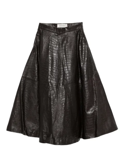 Róhe leather A-line skirt