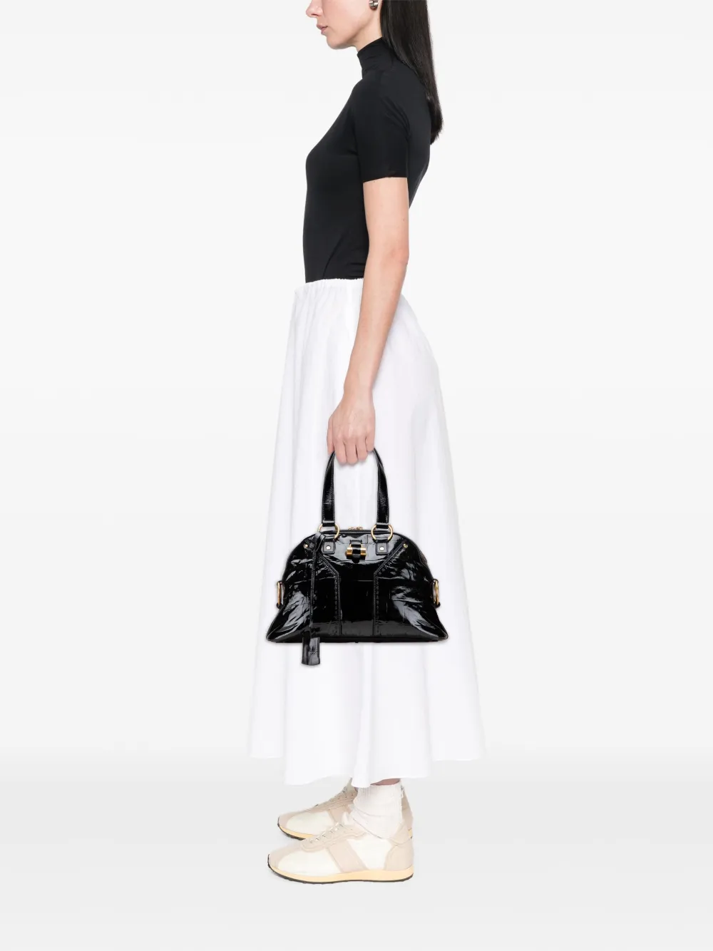Saint Laurent Pre-Owned 2000-2012 Small Embossed Patent Muse shoulder bag | Pre-Owned | Image 2