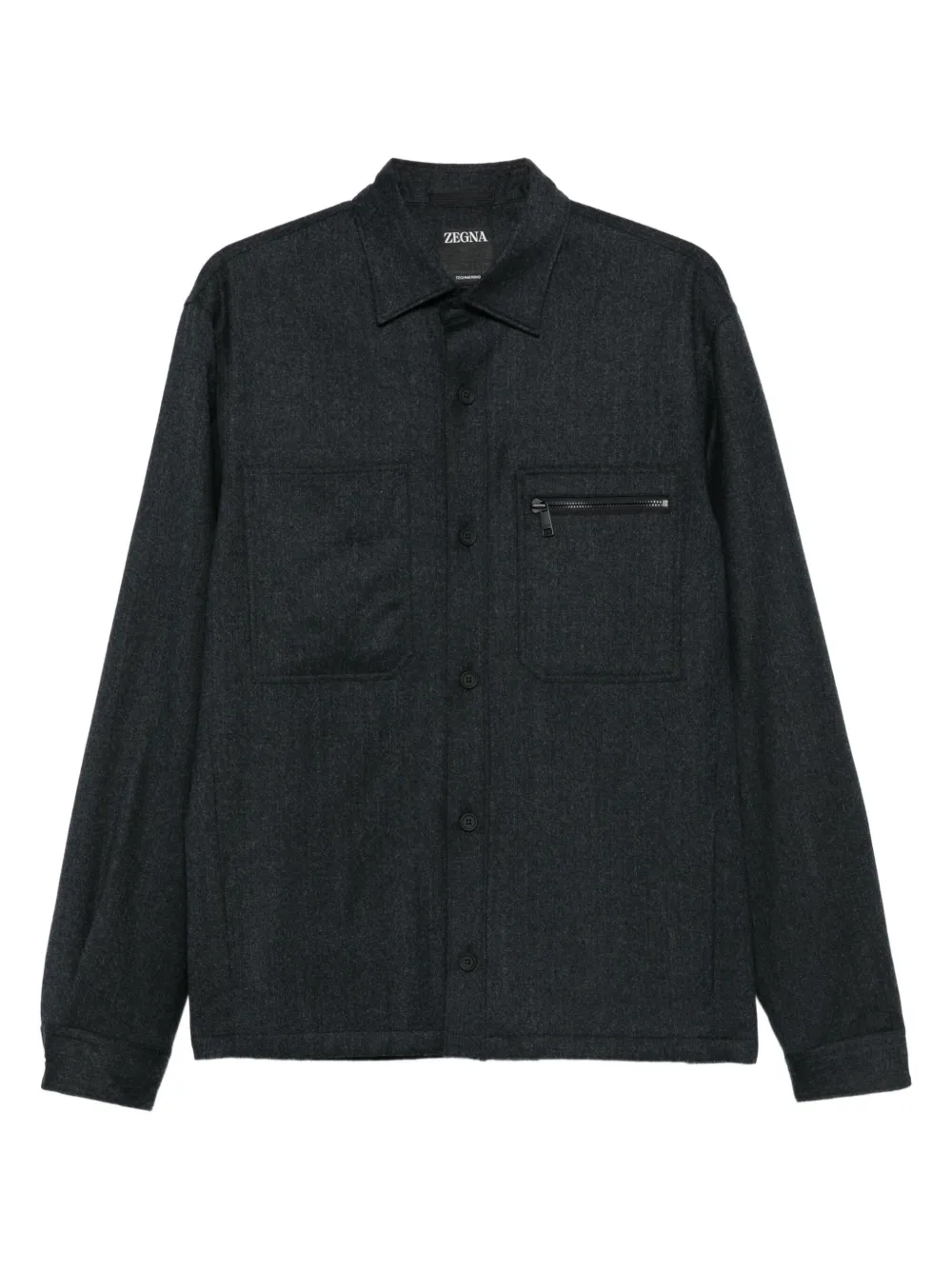 Zegna buttoned pocket shirt | Grey | Image 1