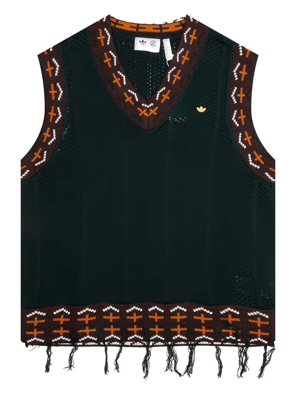 Adidas Originals X Clot Knit Vest By Edison Chen Top In Black