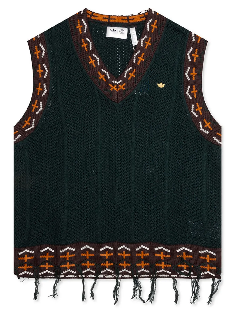 adidas Originals x CLOT Knit Vest by Edison Chen top | Green | Image 1
