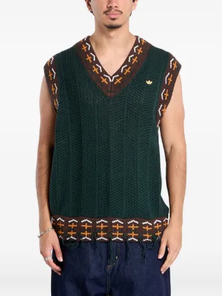Adidas x CLOT Knit Vest By Edison Chen トップ | グリーン | FARFETCH JP