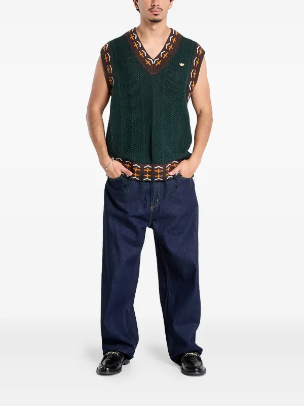 Adidas x CLOT Knit Vest By Edison Chen トップ | グリーン | FARFETCH JP