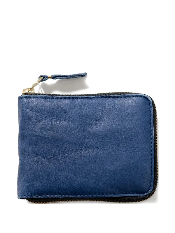 Comme Des Garçons Wallet washed-effect zip-around Wallet | Blue