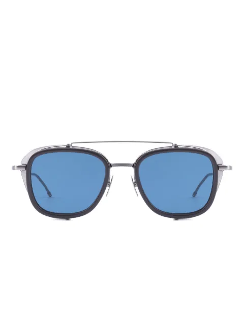Thom Browne lentes de sol con armazón rectangular