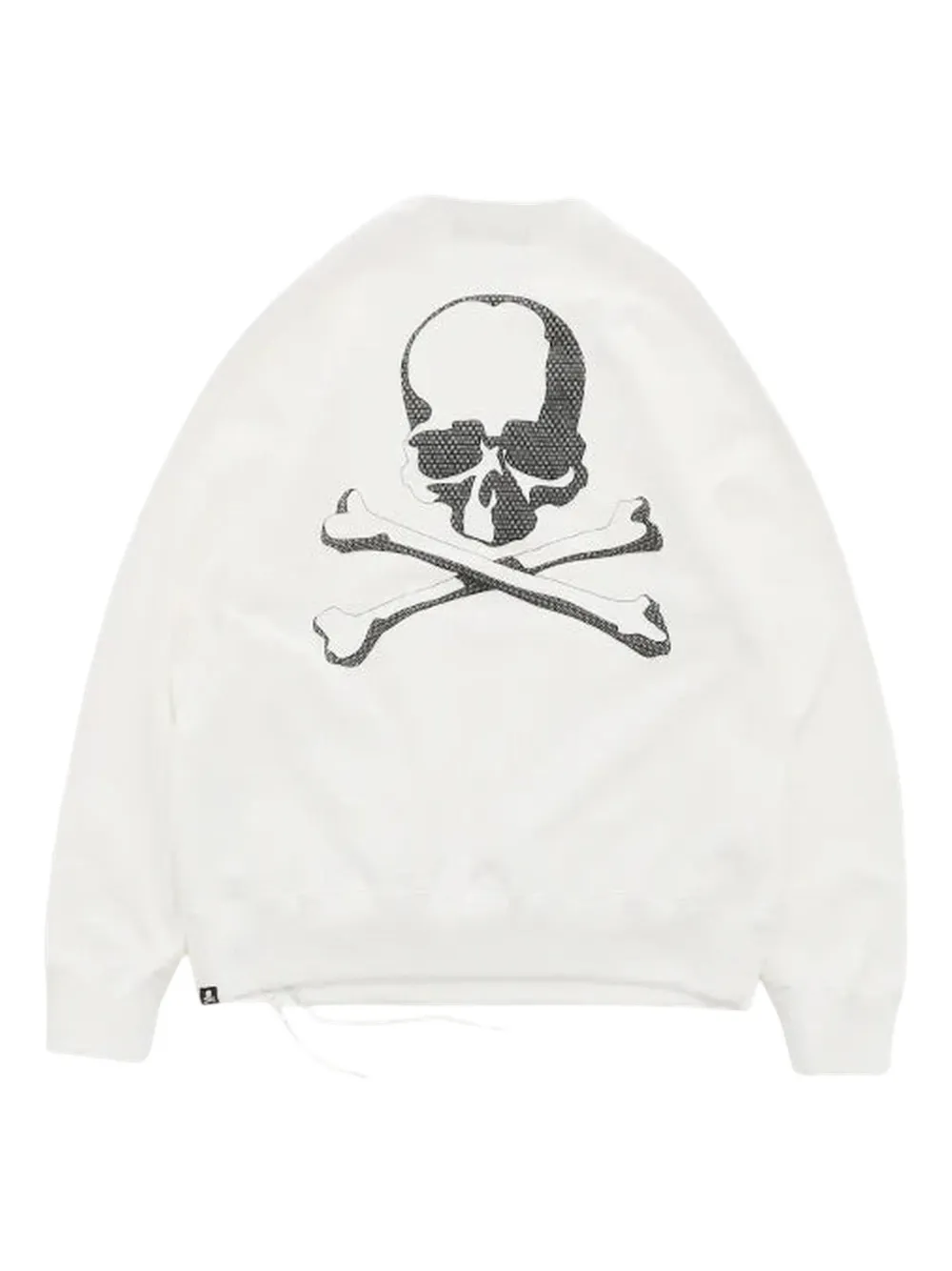 Mastermind Japan Sweater met doodskopprint en trekkoord - Wit
