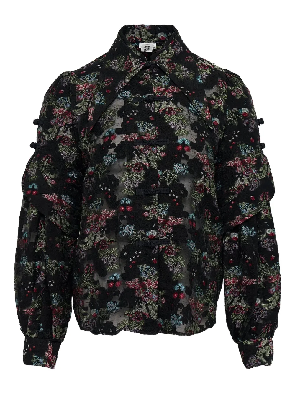Noir Kei Ninomiya floral-jacquard blouse | Black | Image 1