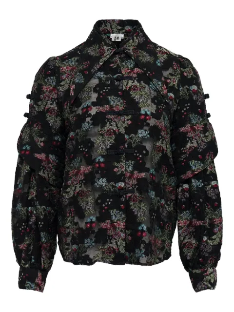 Noir Kei Ninomiya floral-jacquard blouse 