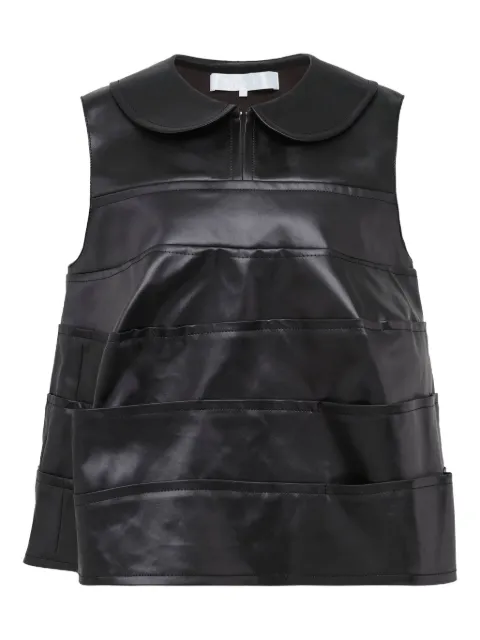 Comme des Garçons TAO faux-leather layered tank top