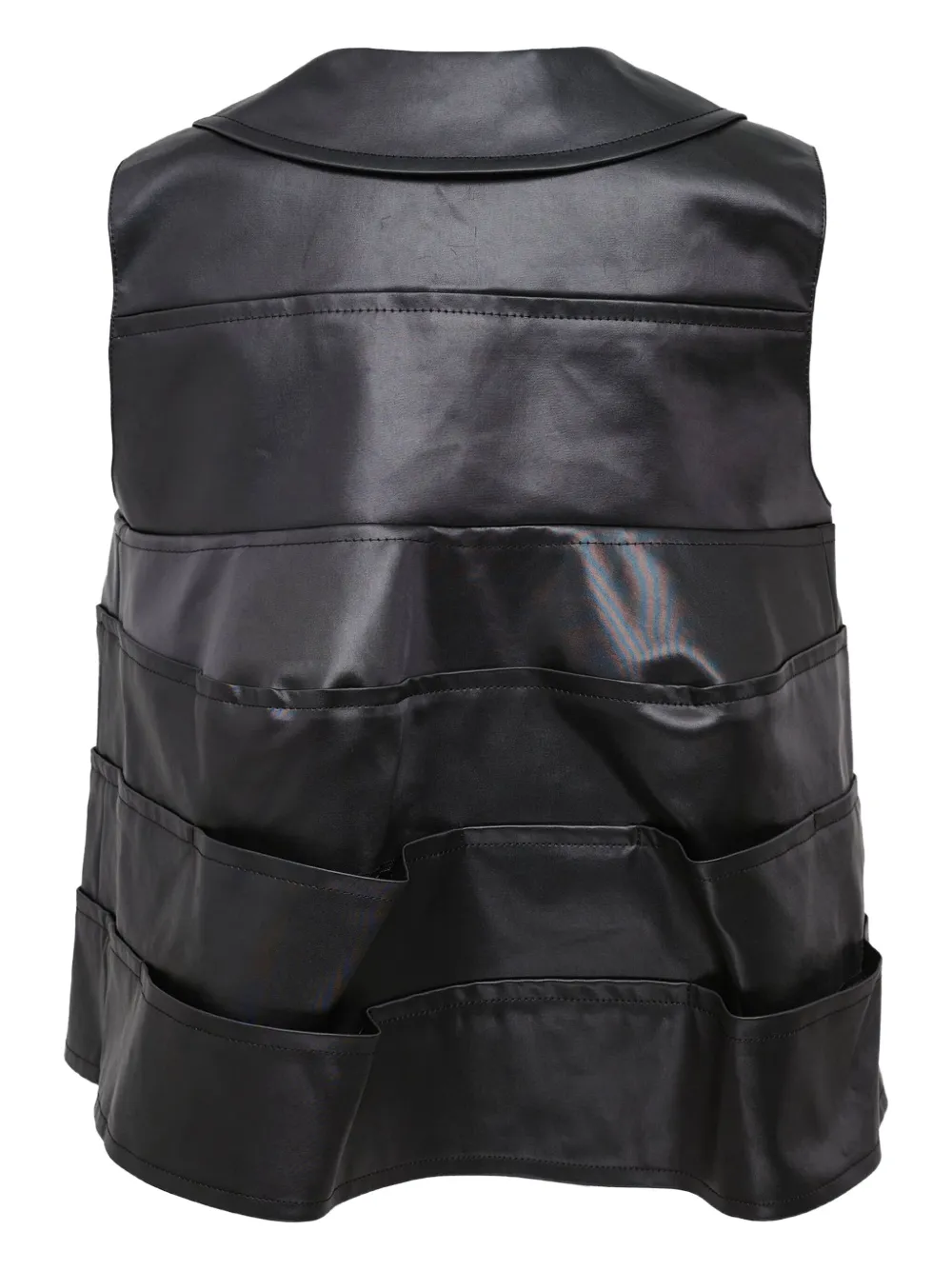 Comme des Garçons TAO faux-leather layered tank top | Vests & Tank Tops | Image 2