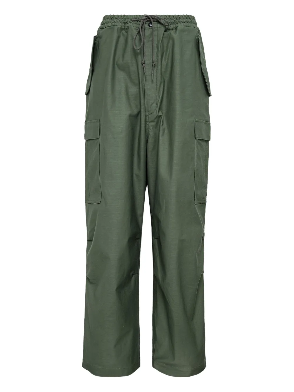 Junya Watanabe MAN cargo-pocket urethane trousers - グリーン Junya Watanabe MAN cargo-pocket urethane trousers - グリーン