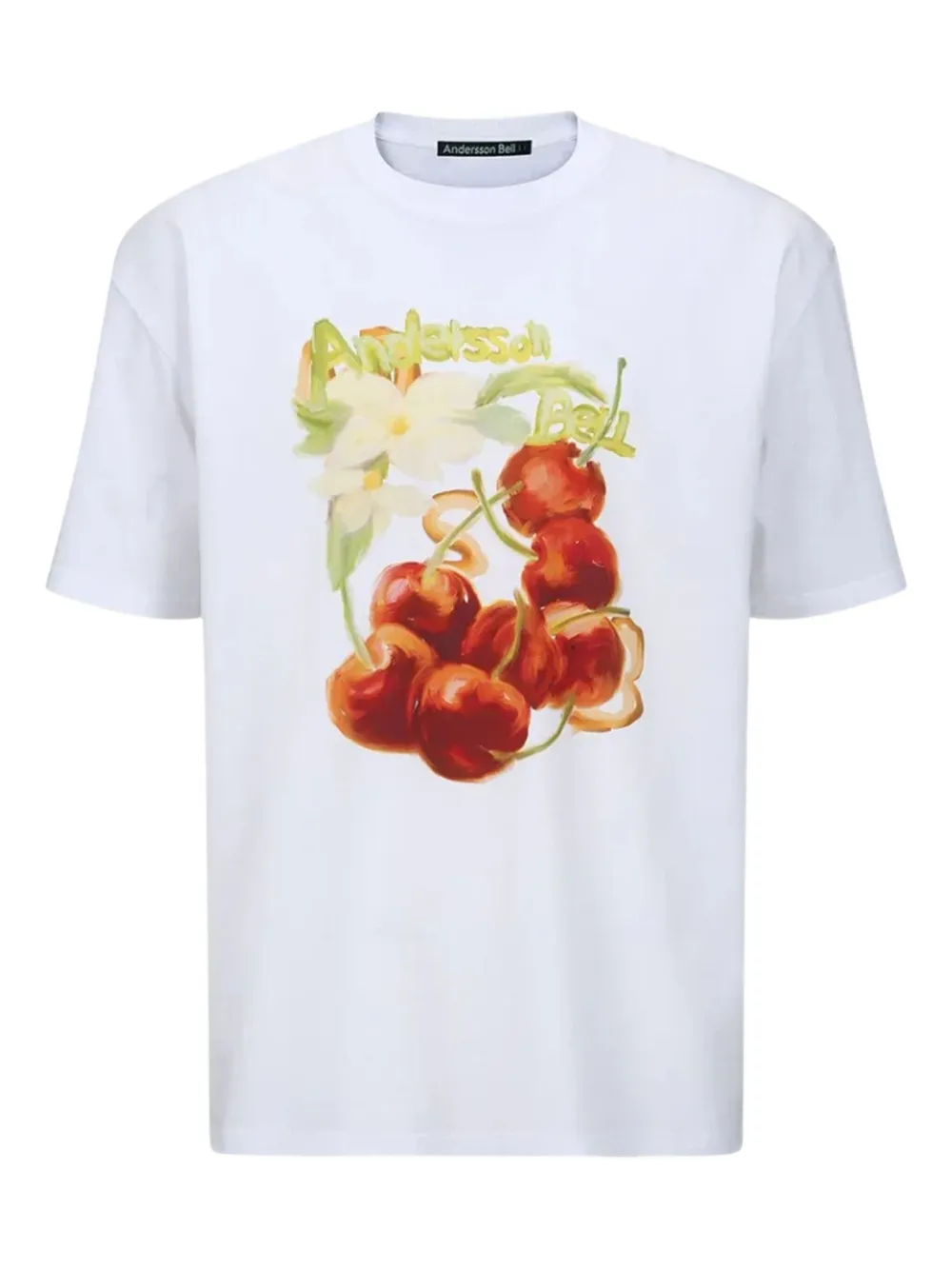 Andersson Bell Fruit-print T-shirt In White