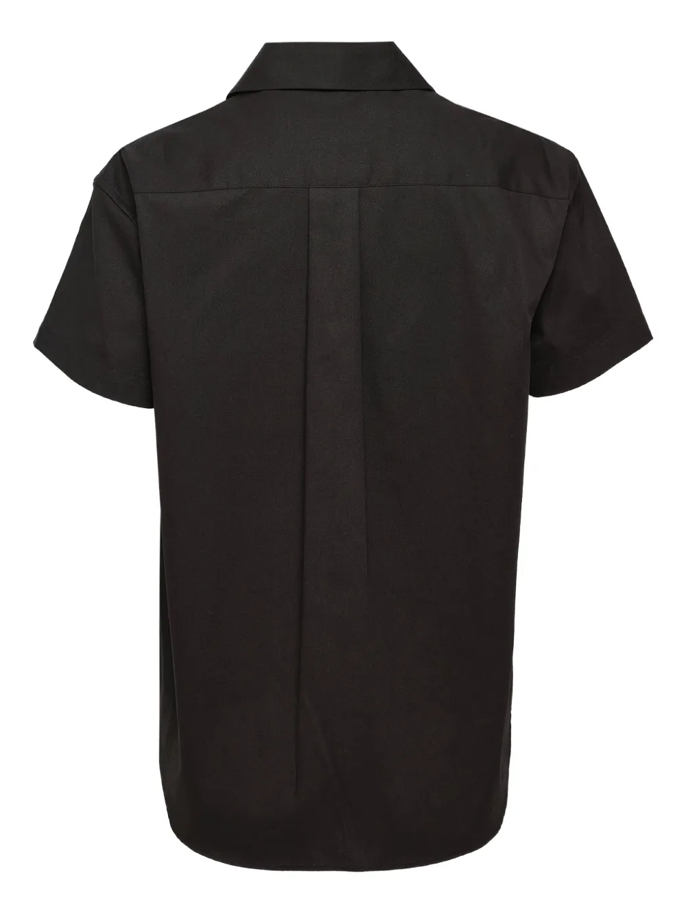 Comme Des Garçons Tao Rose-embellished Short-sleeved Shirt In Black