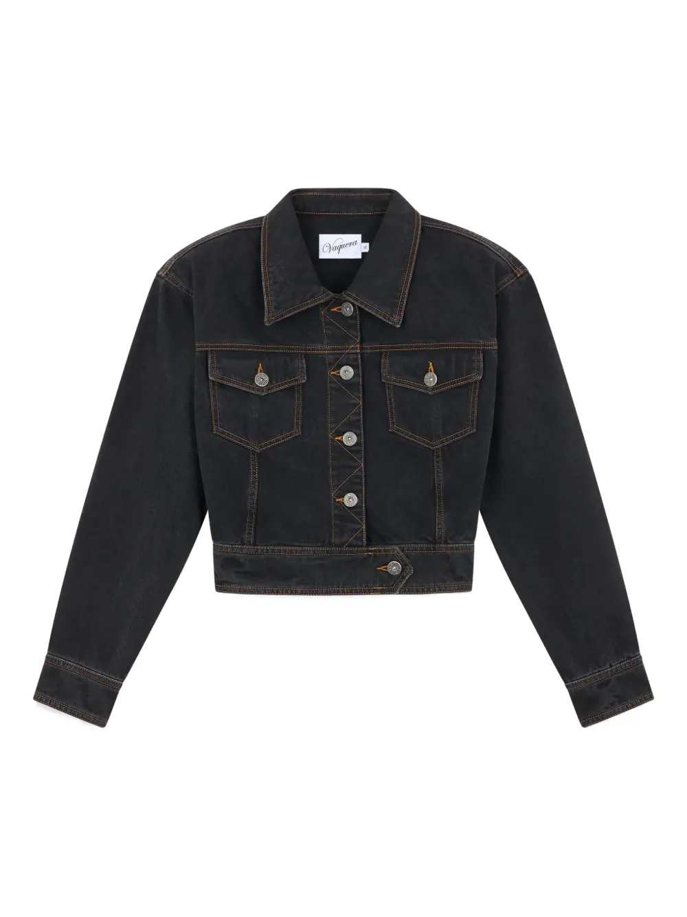 Vaquera button-fastening denim jacket | Black | Image 1