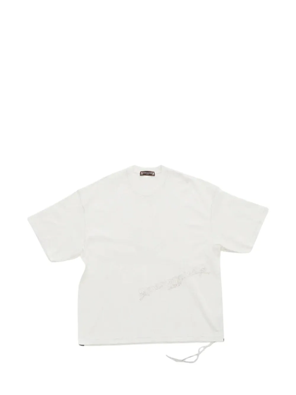 Mastermind Japan T-shirt con ricamo teschio - Bianco