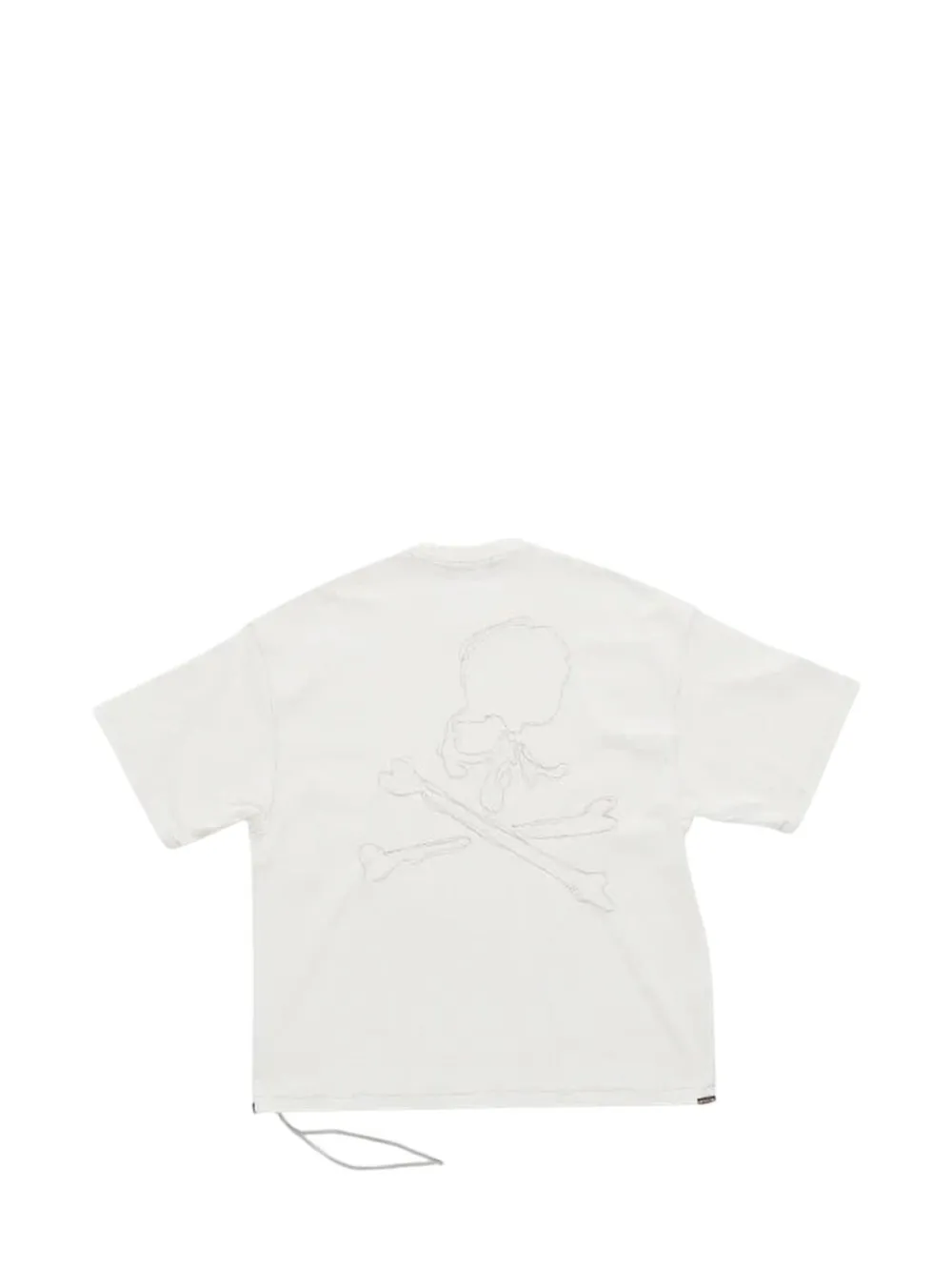 Mastermind Japan T-shirt met geborduurde doodskop - Wit