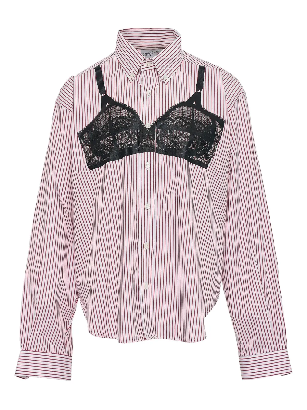 Vaquera Trompe L'oeil Button Down Shirt In Multi