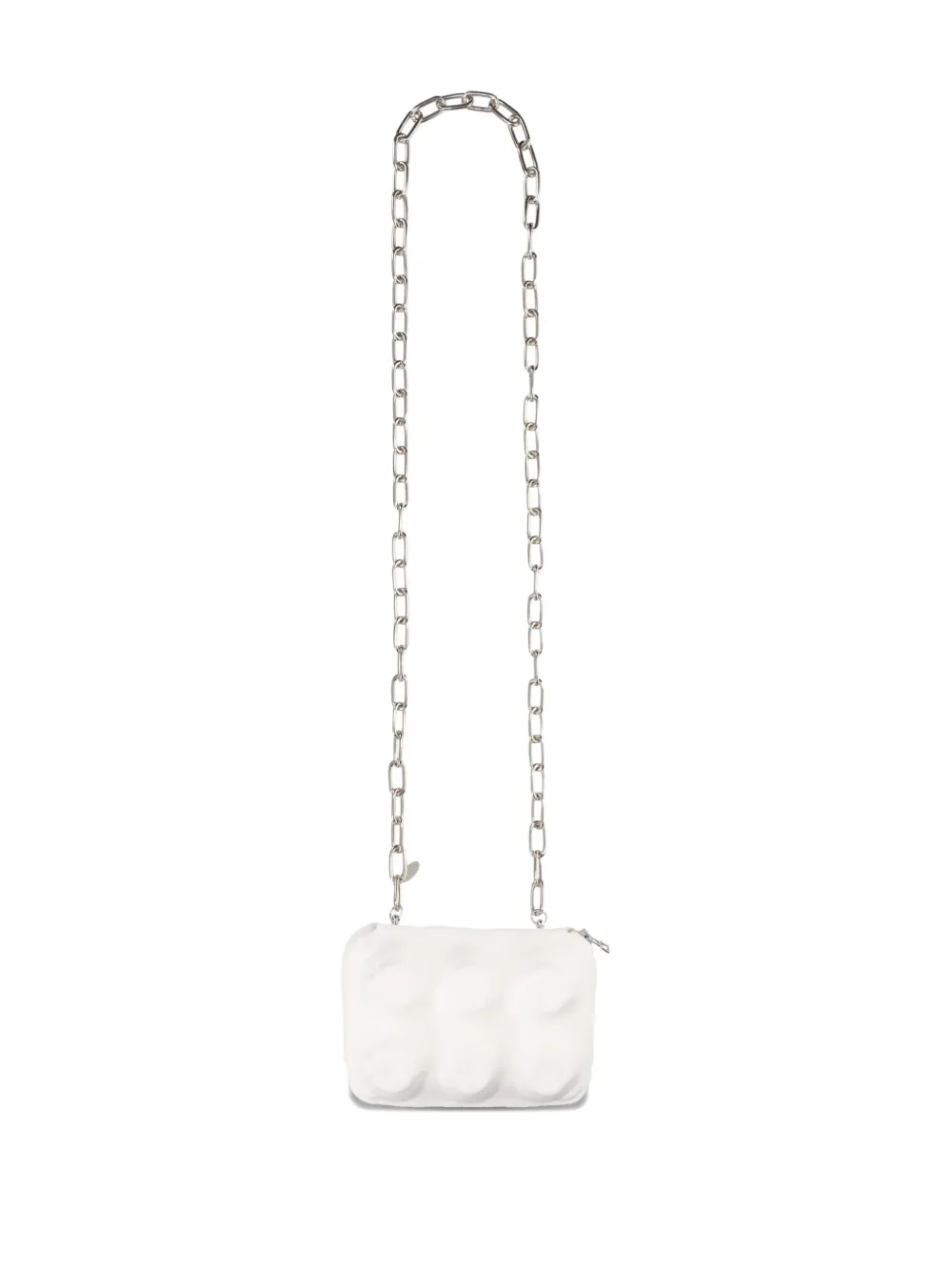 Doublet egg-carton chain messenger bag - Wit