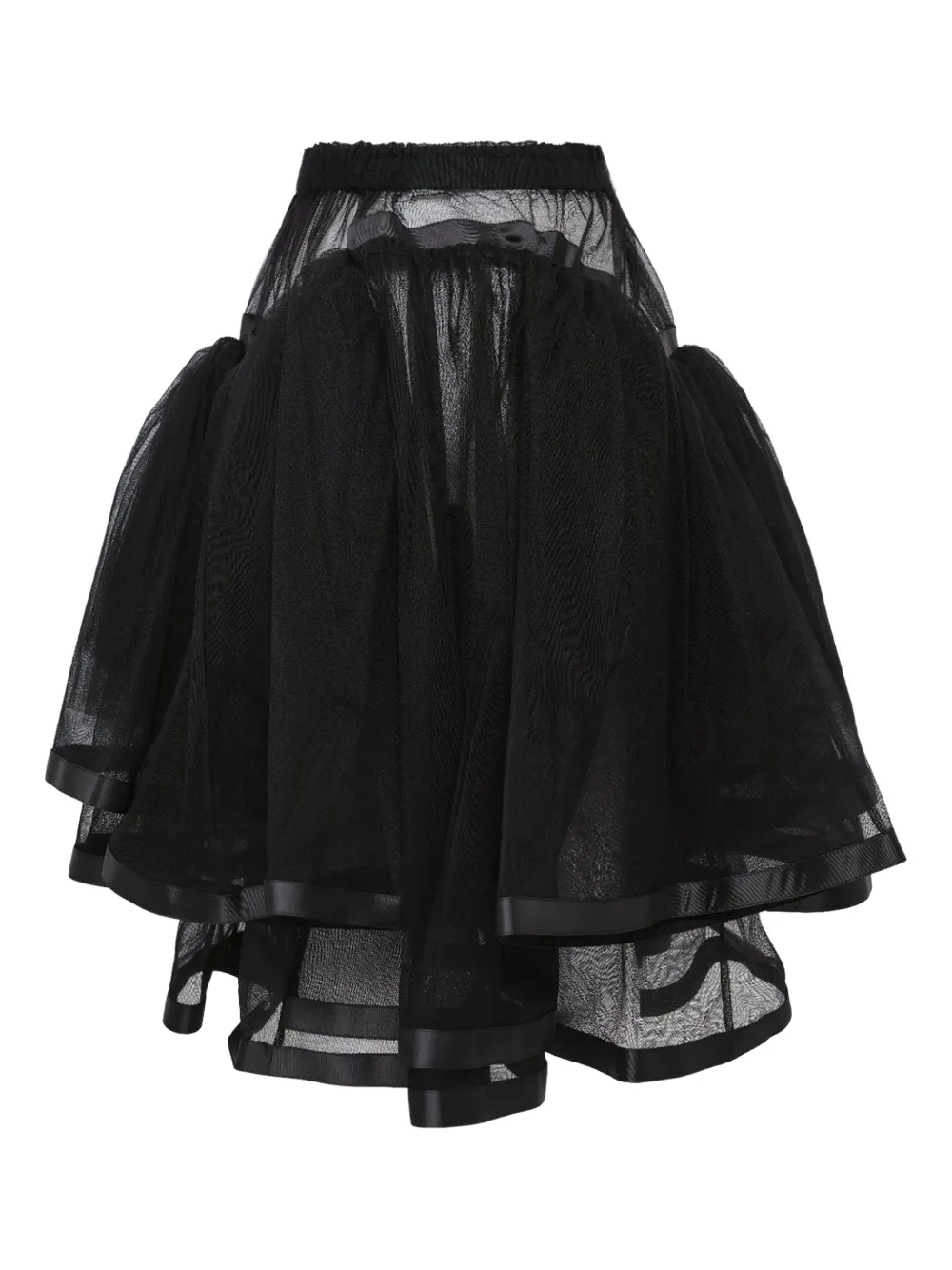Noir Kei Ninomiya ribbon-trimmed tulle mini skirt | Asymmetric & Draped Skirts | Image 2